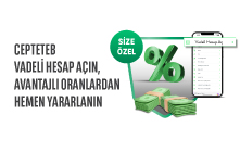Yeni Müşterilerimize %37 Sabit Faiz CEPTETEB Vadeli Hesap'ta!